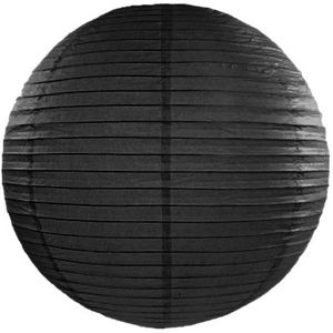 Luxe bol lampion zwart 50 cm diameter - Feestlampionnen