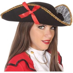 Verkleedaccessoires piraten hoed voor volwassenen - Verkleedhoofddeksels