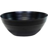 Bloempot/plantenpot schaal - 4x - zink - zwart - D20 x H8 cm - Plantenpotten