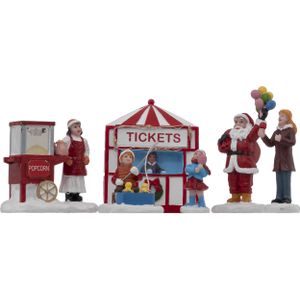 Kerstdorp accessoires - miniatuur figuurtjes - kermis - Kerstdorpen