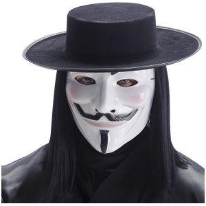 Masker V for Vendetta wit - Verkleedmaskers