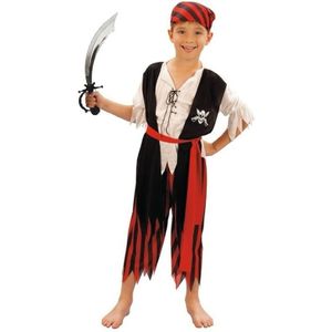 Carnavalskleding piraat met zwaard maat S voor jongens/meisjes - Carnavalskostuums