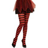 Carnavalskleding/Halloween rood/zwarte heksen panties/maillots verkleedaccessoire voor dames XL - Carnavalskostuums