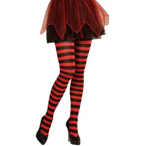 Carnavalskleding/Halloween rood/zwarte heksen panties/maillots verkleedaccessoire voor dames XL - Carnavalskostuums