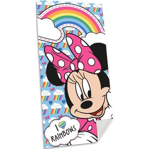 Disney Minnie Mouse Katoenen Badhanddoek - 70 x 140 CM - Handdoek - Zwemmen - Strandlaken - Zomer