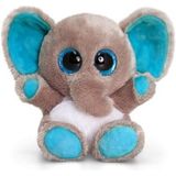 Keel Toys Pluche Olifant Knuffel Grijs/Blauw 15 cm