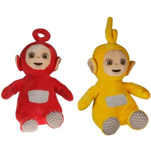 Pluche Teletubbies speelgoed set knuffel Po en Laa Laa 30 cm - Knuffelpop