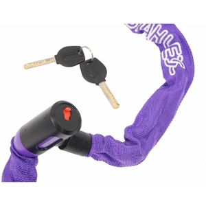 Kettingslot - paars - 120 cm - 2 sleutels - scooter / fiets - kabelslot - Fietssloten