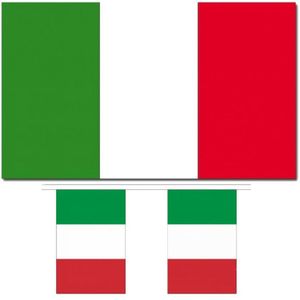 Italie vlaggen versiering set binnen/buiten 3-delig - Vlaggen
