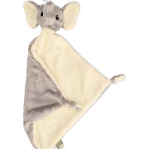 Grijs olifant tuttel/knuffeldoekje 40 cm - Olifanten dieren knuffels - Baby geboorte kraamcadeaus