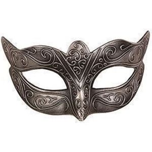 Italiaans oogmasker zilver - Verkleedmaskers