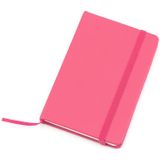 Set van 4x stuks notitieblokje harde kaft roze 9 x 14 cm - Notitieboek