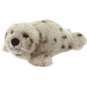 Pluche kleine grijze zeehond knuffel van 15 cm - Dieren speelgoed knuffels cadeau - Zeehonden Knuffeldieren
