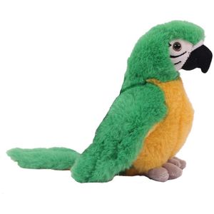 Knuffeldier Papegaai - zachte pluche stof - premium kwaliteit knuffels - groen - 20 cm - Vogel knuffels