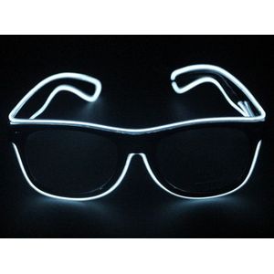 Feestbril met witte LED verlichting - Verkleedbrillen