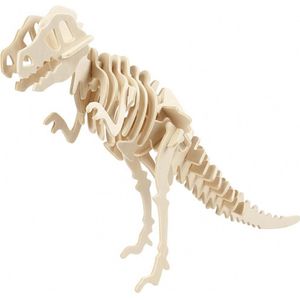 Houten dino 3D puzzel T-Rex met app - 3D puzzels