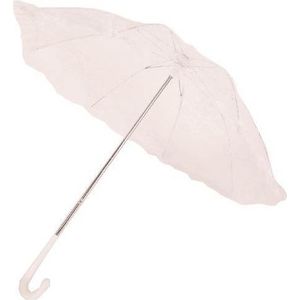 Vintage paraplu wit 60 cm - Verkleedattributen