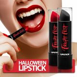 Lippenstift/lipstick - 2x - wit - 4,5 gram - Schmink - Halloween/carnaval - Verkleedlippenstift