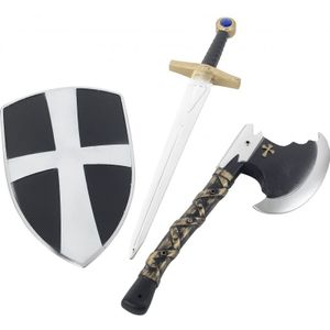 3-delige plastic ridder wapens set - Verkleedattributen