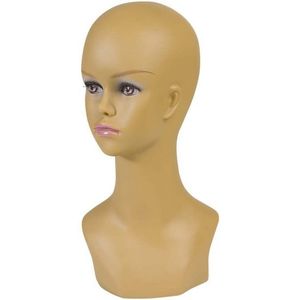 Dames hoofd display 40 cm halfbloed - Pruikenstandaarden