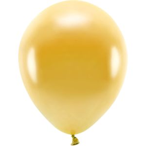 300x Goudkleurige ballonnen 26 cm eco/biologisch afbreekbaar - Ballonnen