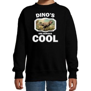 Dieren stoere t-rex dinosaurus sweater zwart kinderen - dinosaurs are cool trui jongens en meisjes - Sweaters kinderen