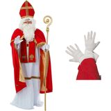 Sinterklaas kostuum - inclusief korte witte handschoenen  - Carnavalskostuums