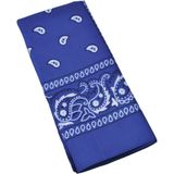 25x Blauwe zakdoek bandanas 54 x 53 cm - Verkleedattributen