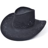 Carnaval verkleed hoed voor een cowboy - zwart - polyester - heren/dames - incl. pistool - Verkleedhoofddeksels