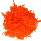 Voordelige oranje veren boa 180 cm - Verkleed boa