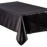 Zwart tafelkleed/tafellaken 140 x 240 cm - met tafelloper zilver glitter 28 x 300 cm - Feesttafelkleden