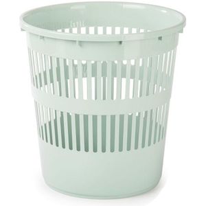 Plasticforte Afvalbak/vuilnisbak/kantoor prullenbak - plastic - mintgroen - 28 cm