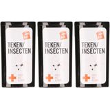 3x Stuks tekentang/tekentangen set zwart - Tekentang