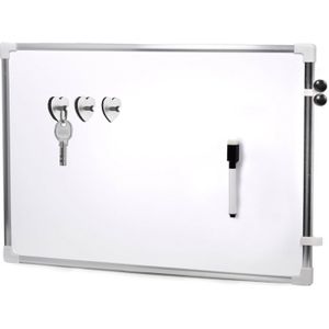Magnetisch whiteboard/memobord met marker/ophanghaak magneten - 60 x 40 cm - Whiteboards