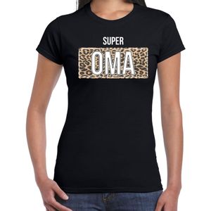 Super oma cadeau t-shirt zwart voor dames - Feestshirts