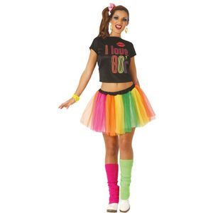 Carnaval/feest 80s/jaren 80 verkleedoutfit voor dames - Carnavalsjurken