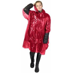 12x stuks rode regen ponchos voor volwassenen - Regenponcho's