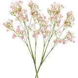 4x stuks kunstbloemen Gipskruid/Gypsophila takken lichtroze 68 cm - Kunstbloemen