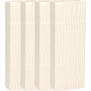 Waterverdamper - 5x - wit - keramiek - 400 ml - radiatorbak luchtbevochtiger - 7,4 x 18,6 cm - Luchtbevochters