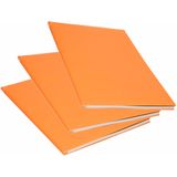 3x Rollen kraft kaftpapier oranje 200 x 70 cm - Kaftpapier