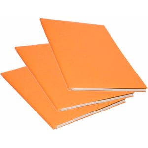 3x Rollen kraft kaftpapier oranje 200 x 70 cm - Kaftpapier