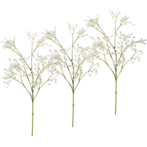 Kunstbloem Gipskruid - Set van 8x stuks - 68 cm - wit - losse tak - kunst zijdebloem - Gypsophila - Kunstbloemen