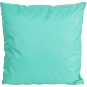 Buitenkussens - turquoise blauw - 60 x 60 cm - binnen/buiten - Sierkussens