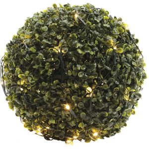 Kerst warm witte LED verlichting rond lichtgordijn 80 cm voor buxus bal/bol - Kerstverlichting lichtgordijn