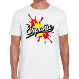 Espana/Spanje t-shirt spetter wit voor heren  - Feestshirts