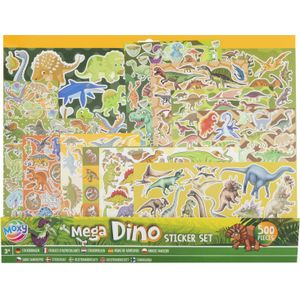 Dinosaurus stickers set - voor kinderen - 1000 stuks - Dino artikelen  - Stickers