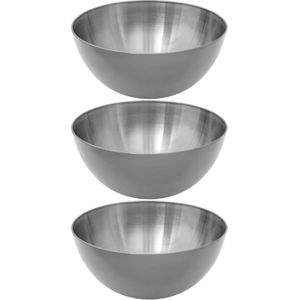 Secret de Gourmet - Slakom/Serveer schalen - Set 3x - RVS - D29/H13 cm