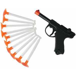 Politie/Soldaten speelgoed set - pistool met zuignap pijltjes - voor kinderen - plastic - Speelgoedpistool