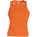 Oranje topjes/hemdjes racerback voor dames - Tanktops