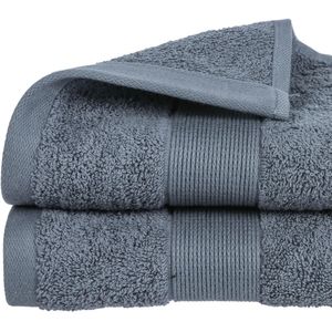 Atmosphera Badhanddoek - 6x - donkergrijs - 50 x 90 cm - katoen - 450 grams - luxe handdoek - Badhanddoek